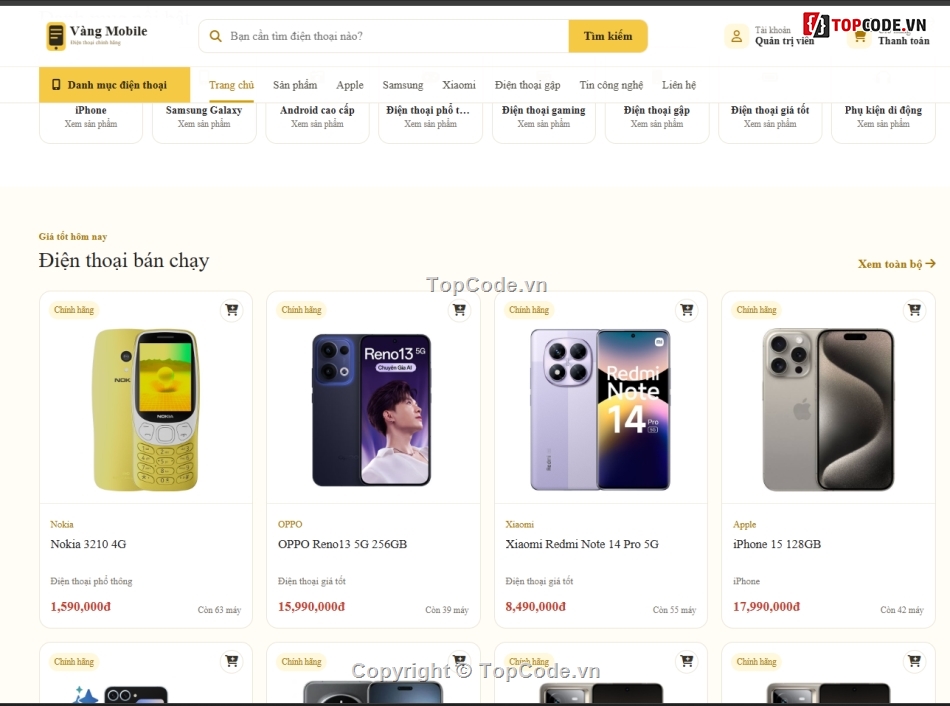 Web điện thoại,bán,điện